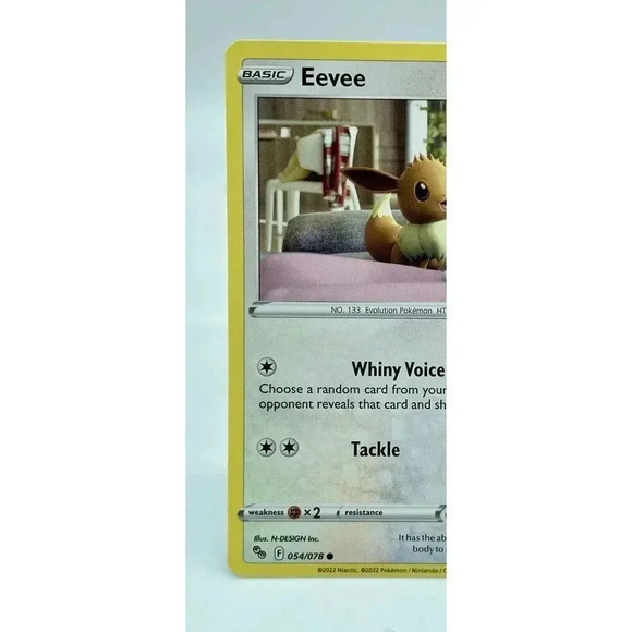 Eevee 054/078 Common Stamped Pokémon GO Non-Holo Pokémon TCG Mint Unplayed - Picture 2 of 6